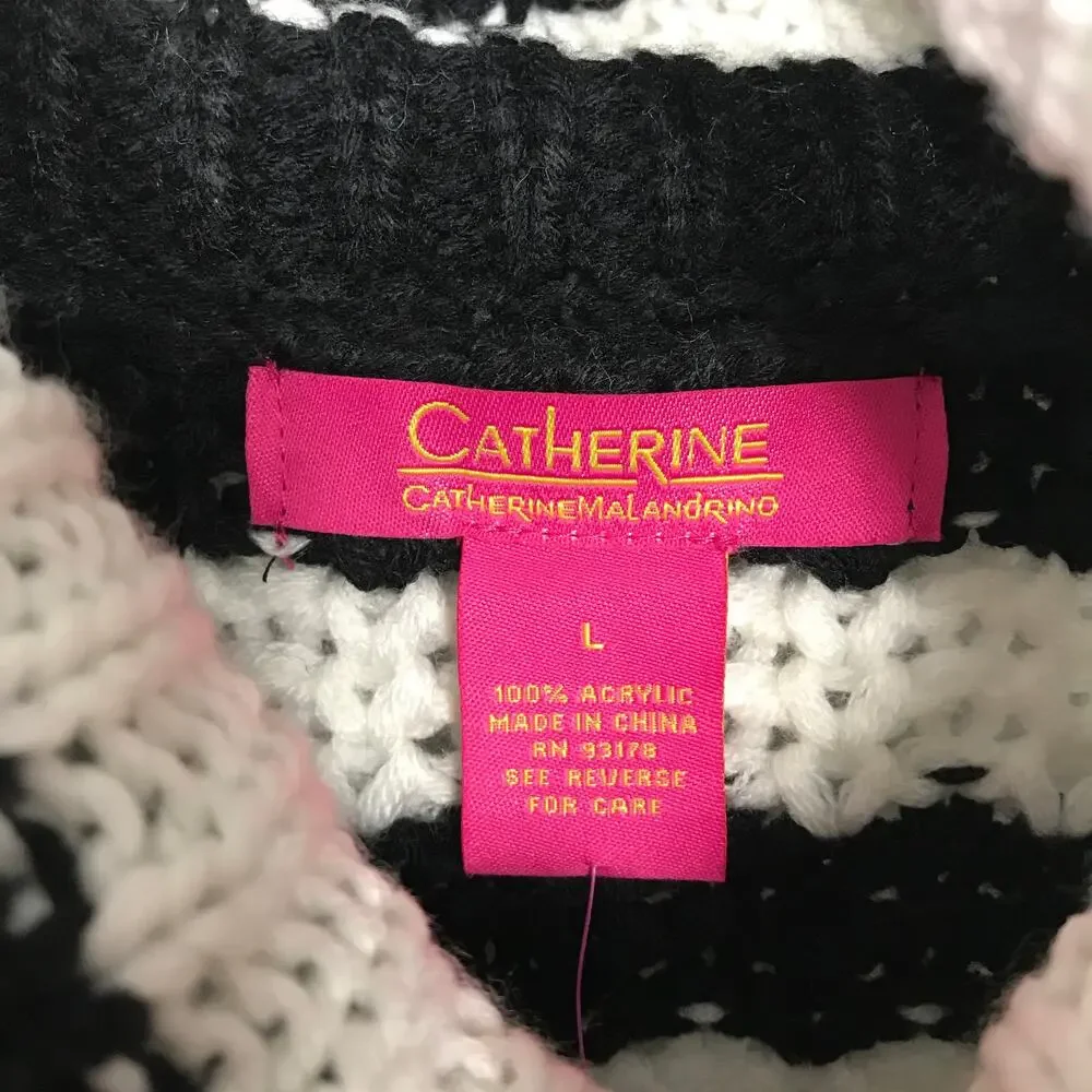 Catherine Malandrino Stripe Turtleneck Sweater - Picture 5 of 8